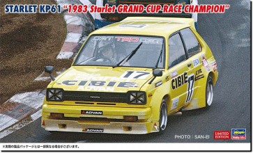 Hasegawa 1/24 Starlet KP61 1983 Starlet Grand Cup Race Champion, HAS07967, by HASEGAWA