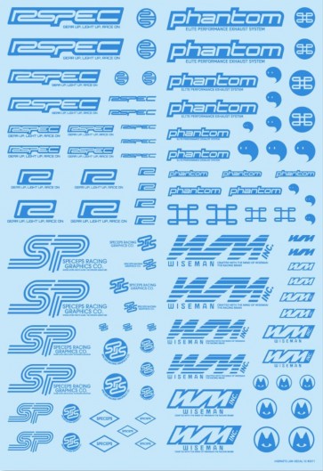 HI Q PARTS LGM Decals 1 Blue (1pc), HIQ77781, by HI Q PARTS