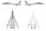 F-TOYS 1/144 US Navy F-14A Tomcat VF-84 Jolly Rogers & VF-1 Wolfpack 2 set, FTY88946, by F-Toys