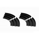 Tamiya JAPAN CUP JUNIOR CIRCUIT CURVE SECTION SET (BLACK) (4PCS SET)  , TAM55220, by TAMIYA