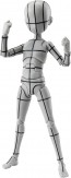 Bandai S.H.Figuarts Body-kun -Ken Sugimori- Edition -Wireframe- (Gray Color Ver.), BAC98353, by BANDAI