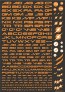 HI Q PARTS TR Decal 3 Alphabet Orange (1 piece) , HIQ73615, by HI Q PARTS
