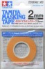 Tamiya Tamiya Make-up Materials No.207 Tamiya Masking Tape 2mm, TAM77281, by TAMIYA