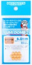 HI Q PARTS Lumi Dome 2 Fluorescent Orange 6.0mm (10pcs.), HIQ79587, by HI Q PARTS