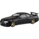 Aoshima 1/32 The Snap Kit No.11-SP2 Nissan R34 Skyline GT-R Custom Wheel (Black Pearl), AOS66317, by AOSHIMA