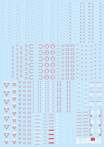 HI Q PARTS 1/144 RB02 Caution Decals White & Red (1 Sheet), HIQ77262, by HI Q PARTS