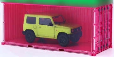 Fujimi 1/24 Car NEXT Series No.1002 20ft Container (Pink), FUJ66479, by FUJIMI