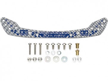 Tamiya [MINI 4WD SPECIAL PROJECT] Grade Up Part Fully Cowled 30th Anniv. HG Carbon Front Stay (1.5mm / Silver), TAM56746, by TAMIYA