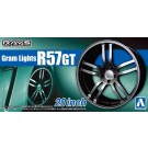Aoshima 1/24 Gramlights R57 GT 20 inches  (4 wheels & tires), AOS55151, by AOSHIMA