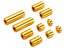TAMIYA　ALUMINUM SPACER SET (12/6.7/6/3/1.5MM, 2PCS. EACH) (GOLD) (MINI 4WD LIMITED), TAM54421, by TAMIYA