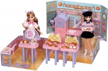 TAKARA TOMY Licca-chan LF-13 Popuna Shop Nekoneko Bakery, TAK14150, by TAKARA TOMY