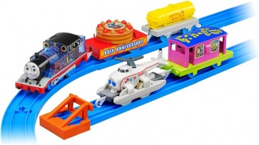 TAKARA TOMY Plarail Thomas the Tank Engine Original Publication 80th Anniversary Thomas and Harold Party Collection, TAK58468, by TAKARA TOMY