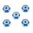 TAMIYA GP500 2mm aluminum lock nut (five Blue), TAM15500, by TAMIYA