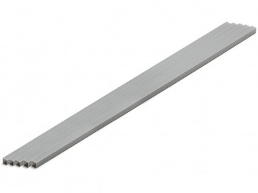 Wave Plastic = Material (Gray) Square Pipe 4 mm 5pcs, WAV24326, by WAVE