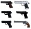 Platz 1/12 GUN - 1 Realistic Weapon Series Realistic Hand Gun (6 types) Plastic kit , PLZ24852, by PLATZ