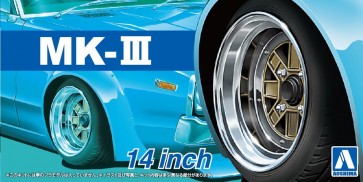 Aoshima 1/24 Mark Ⅲ 14 inch Plastic kit   (4 wheels & tires), AOS53898, by AOSHIMA