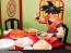 Bandai S.H.Figuarts Son Goku's Eating Till Stuffed Set , BAN14667, by BANDAI