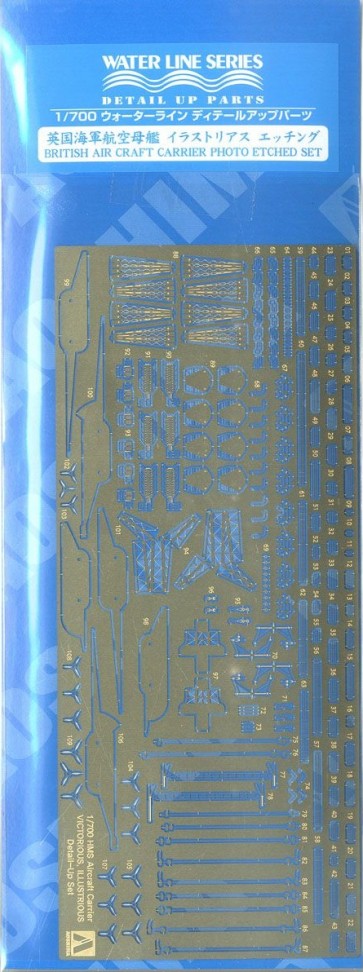 1/700 Illustrious-Class Aircraft Carrier Etching Parts Set, AOS05105, by AOSHIMA