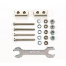 Tamiya MASS DAMPER SQUARE SHORT (6 X 6 X 14MM 2PCS) (SILVER) (MINI 4WD LTD.)  , TAM54872, by TAMIYA