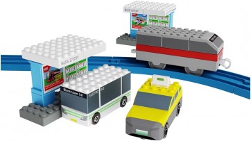 TAKARA TOMY Tomica Plarail Blocks EV Mobility Set, TAK94770, by TAKARA TOMY