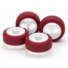 Tamiya Mini 4WD Grade Up Part LOW FRICTION SMALL DIAMETER NARROW TIRE (24MM) & 3 SPOKE WHEELS, TAM56340, by TAMIYA