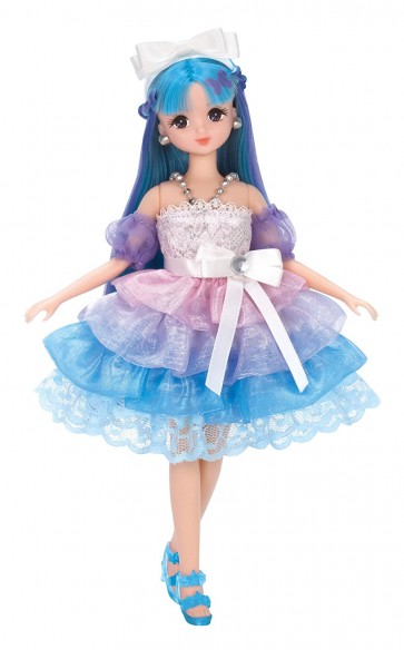 TAKARATOMY Licca-chan: Aqua Curl Dress Set Gradation Star , TAK08153, by TAKARATOMY