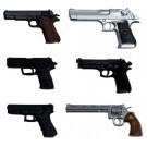 Platz 1/12 GUN - 1 Realistic Weapon Series Realistic Hand Gun (6 types) Plastic kit , PLZ24852, by PLATZ