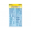 HI Q PARTS LGM Decal 1 Mica Blue (1 piece), HIQ77842, by HI Q PARTS