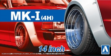 Aoshima 1/24 Mark Ⅰ (4H) 14 inches Plastic kit   (4 wheels & tires), AOS53874, by AOSHIMA