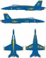 Platz 1/144 US Navy F/A-18C Hornet Blue Angels, PLZ89851, by PLATZ