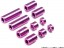 Tamiya Mini 4WD Grade Up Part ALUMINUM SPACER 5 TYPES (12/6.7/6/3/1.5MM) 2PCS PURPLE  , TAM55206, by TAMIYA