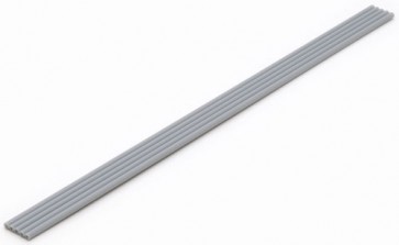 Wave Material ・ Series plastic Pipe 【Gray】 thick type outer 3.0mm 5 pieces OM241, WAV22414, by WAVE