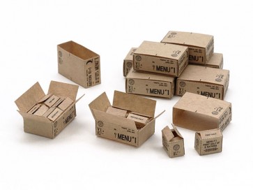 Tamiya 1/35 MM U.S. 10-in-1 Ration Cartons  , TAM26897, by TAMIYA