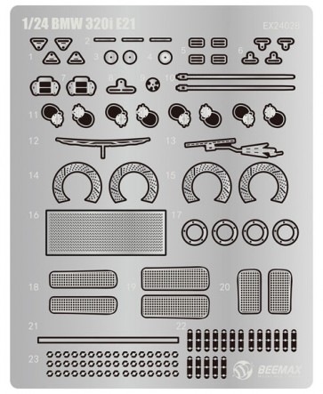 Platz BEEMAX 1/24 BMW 320 E21 Turbo Gr.5 1980 DRM Zolder Westfalen Cup Winner Detail-up Part, PLZ27355, by PLATZ