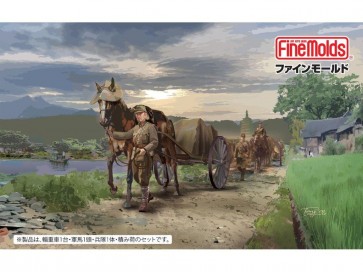 Fine Molds 1/35 Japanese Imperial Army Military Horse Transportation Corps. Set Type 39 Cart Kou, FIN50606, by Fine Molds