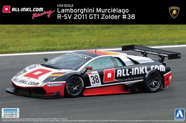 Aoshima 1/24 Supercar 16 Lamborghini Murcielago R-SV 2011 GT 1 Zolder plastic kit , AOS07143, by AOSHIMA