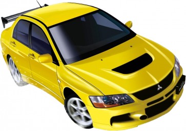 Fujimi 1/24 Inch-up Series No.329 Mitsubishi Lancer Evolution IX GSR (With GT / W Wing), FUJ48024, by FUJIMI
