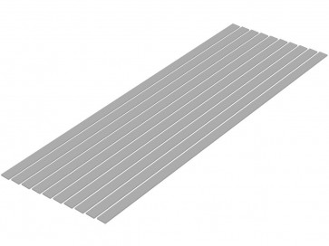 Wave Plastic Material (Gray) Shredded Board 1.0 x 7.0 mm 10pcs, WAV24876, by WAVE