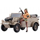 Hasegawa 1/24 Pkw.K1 Kubelwagen Model 82 (Balloon Tire) w/Blond Girls Figure  , HAS22732, by HASEGAWA