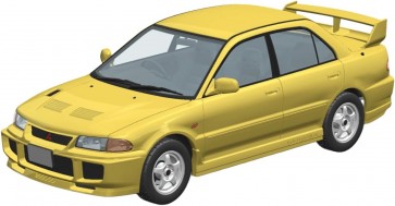 Aoshima 1/24 Raku-Pla Snap Car No.04-DY CE9A Lancer GSR Evolution III 1995 Dandelion Yellow, AOS67796, by AOSHIMA
