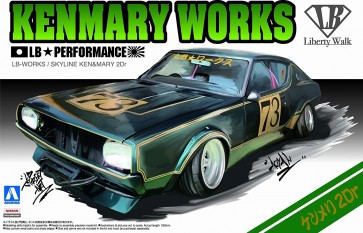 Aoshima 1/24 Liberty Walk 2 Nissan Skyline Ken Meri 2 Dr plastic kit , AOS09819, by AOSHIMA