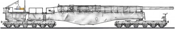 Hasegawa 1/72 German Train Gun K5(E) Leopold Winter Camouflage w/ Figure, HAS00705, by HASEGAWA