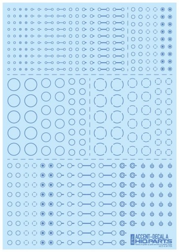 HI Q PARTS ACCENT DECAL A BLUE (1PCS)  , HIQ74902, by HI Q PARTS