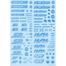HI Q PARTS LGM Decals 1 Blue (1pc), HIQ77781, by HI Q PARTS