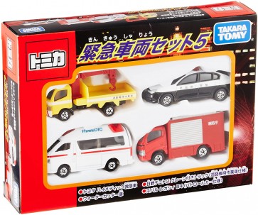 TAKARA TOMY Tomica Gift EMERGENCY VEHICLES SET 5  , TAK86527, by TAKARA TOMY