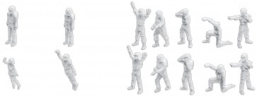 Bandai 1/144 Builders Parts HD MS Figure 01 White , BAN11627, by BANDAI