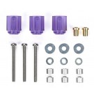 Tamiya Mini 4WD Grade Up Part HI-MOUNT TUBE STABILIZER SET (CLEAR VIOLET)  , TAM55237, by TAMIYA