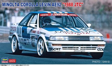 Hasegawa 1/24 Minolta Corolla Levin AE92 "1988 JTC"  , HAS05154, by HASEGAWA
