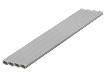 Wave Plastic = Material (Gray) Rectangular Pipe 6 x 12 mm 4pcs, WAV24449, by WAVE