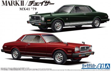 Aoshima 1/24 The Model car No.41 TOYOTA MX41 MARK II/CHASER '79  , AOS58602, by AOSHIMA